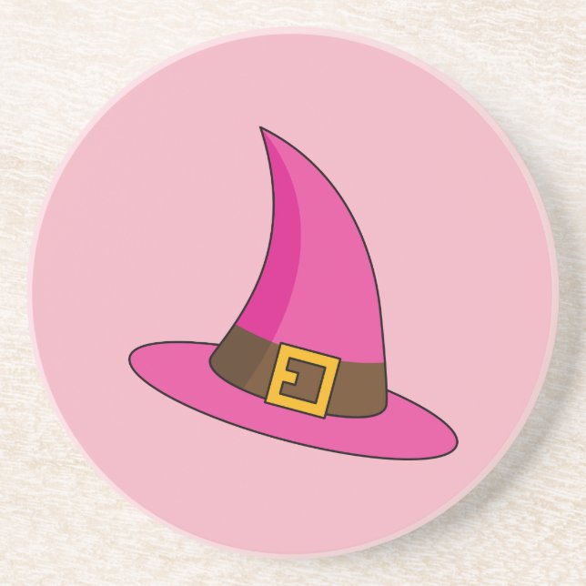 Pink Witch Hat Coaster (Front)