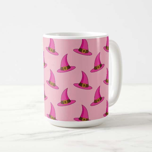 Pink Witch Hat Coffee Mug (Front Right)