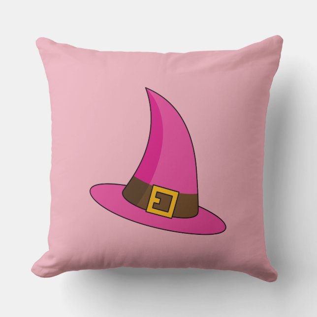 Pink Witch Hat Cushion (Front)