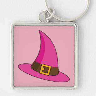 Pink Witch Hat Key Ring