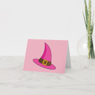 Pink Witch Hat Thank You Card