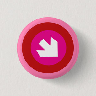 Pink with Arrow 3 Cm Round Badge