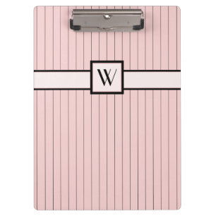 Pink with Black Pinstripes Clipboard