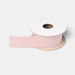 Pink with Black Pinstripes Ribbon Satin Ribbon
