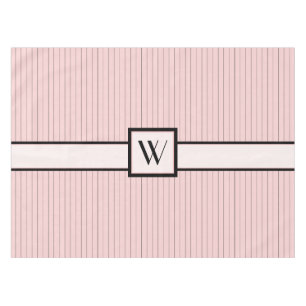 Pink with Black Pinstripes Tablecloth
