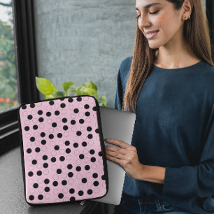 Pink with Circles Laptop Sleeve