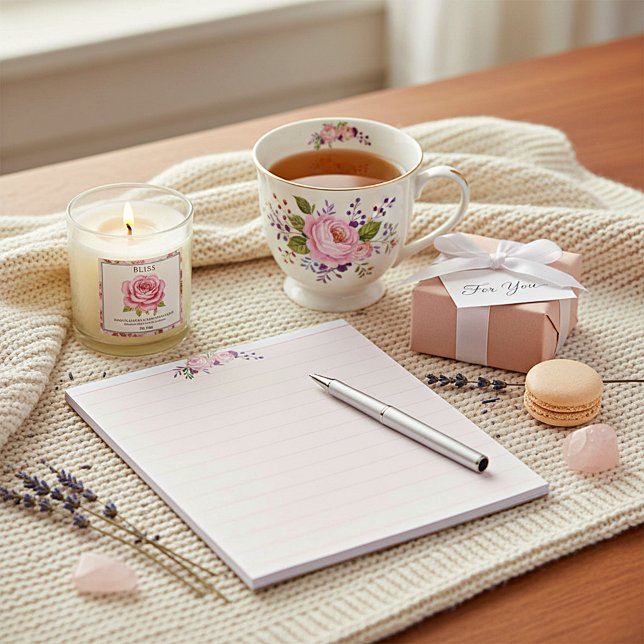 PInk with flowers Notepad (Creator Uploaded)