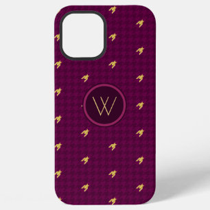 Pink with Gold Accent Houndstooth Case-Mate Case