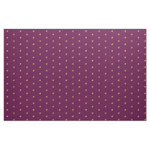 Pink with Gold Accent Houndstooth Fabric