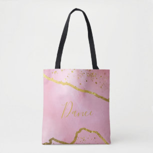 Pink with Gold Glitter Dance Tote