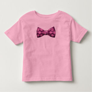 Pink with Purple Bow Tie w/ Pink Polka Dots Toddler T-Shirt