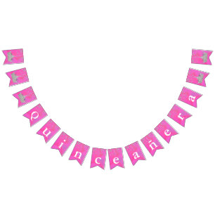 Pink with Silver Crowns Quinceañera Bunting