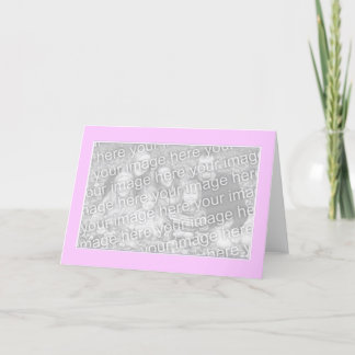 Pink with White Border Photo Card