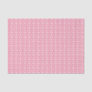 Pink With White Crochet Lace Pattern Tissue Paper