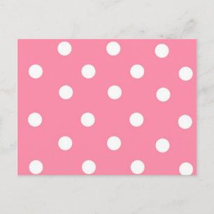 Pink with White Dots Postcard
