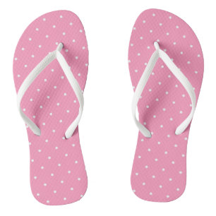 pink with white dots thongs