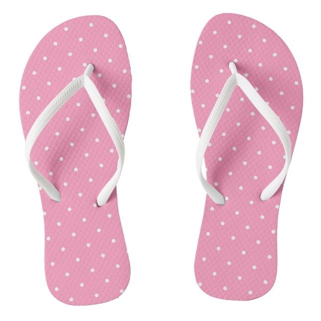 pink with white dots thongs (Footbed)