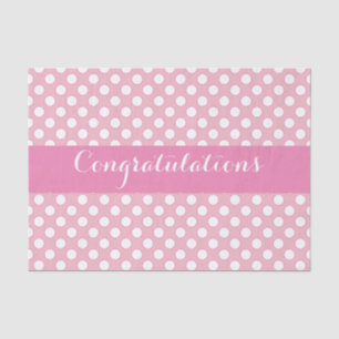 Pink With White Polka Dot Tissue Paper