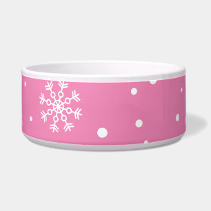 Pink with White Polkadots & Snowflakes