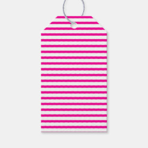 Pink with White Stripes Gift Tags