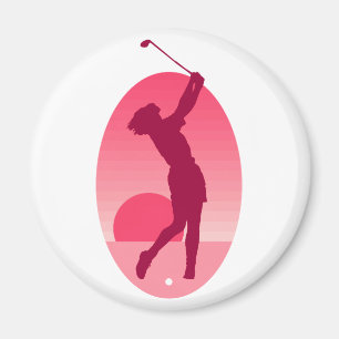 Pink Women's Golf Magnet