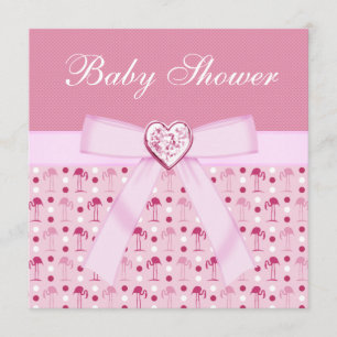Pink Wonderland Flamingos Baby Shower Invites