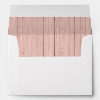 Pink Wood Baby Shower Invitation Envelope