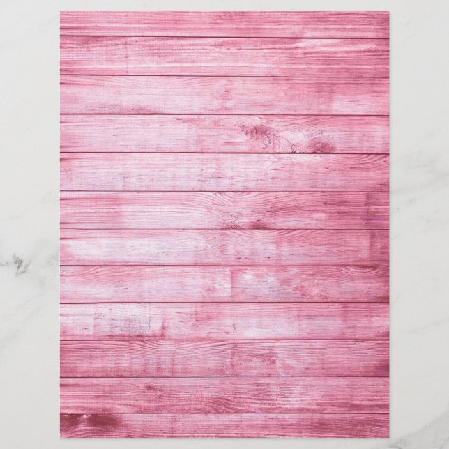 Pink wood texture scrapbook paper (Front)
