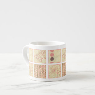 Pink Woodblock Drawings by Chariklia Zarris Espresso Cup