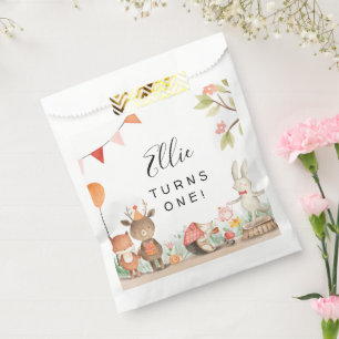 Pink Woodland Birthday Party Favour Bag