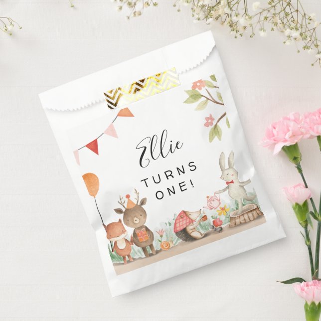 Pink Woodland Birthday Party  Favour Bag (Sealed)