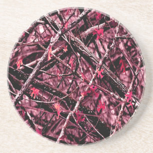 Pink Woodland Camo Coaster