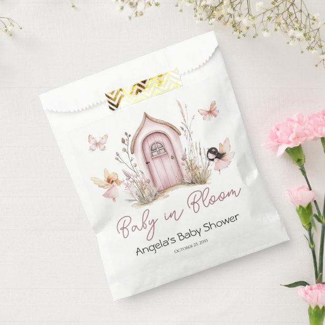 Pink Woodland Fairies Baby Shower Favour Bag (Sealed)