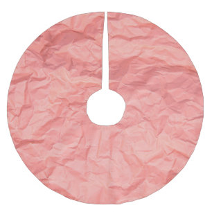 Pink Wrinkled Paper Texture Background Brushed Polyester Tree Skirt