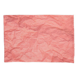 Pink Wrinkled Paper Texture Background Pillowcase