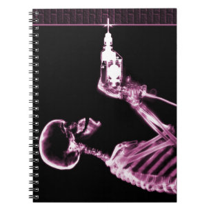 Pink X-Ray Skeleton Builder Notebook