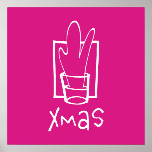 Pink Xmas Shots Poster
