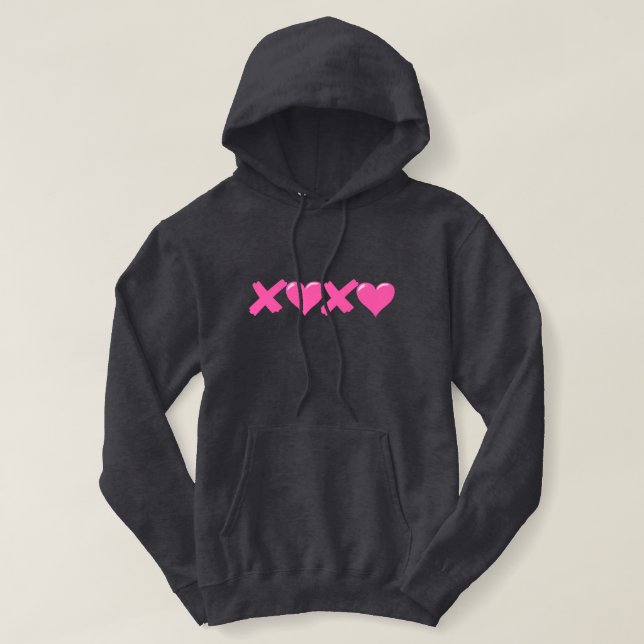 Pink XOXO Hoodie (Design Front)