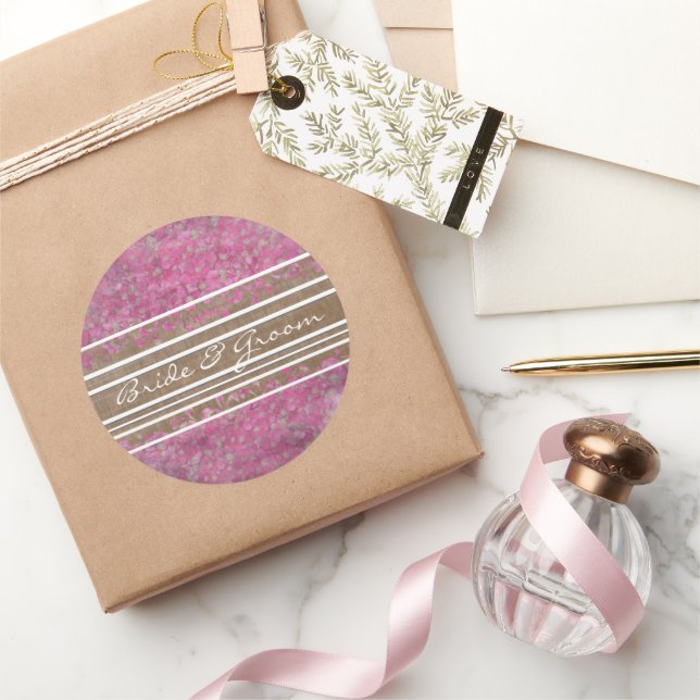 Pink Yarrow Elegant  Stickers (Gifting)