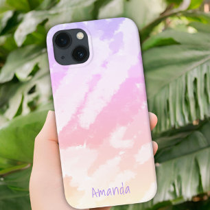 Pink Yellow Abstract Sky Watercolor Pattern Girly  iPhone 13 Case