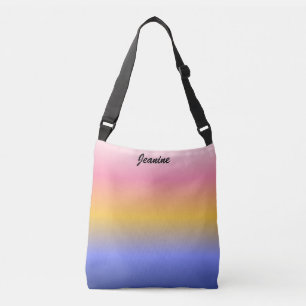 Pink Yellow and Blue Gradient Crossbody Bag