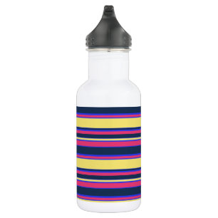 Pink, yellow and blue stripes 532 ml water bottle