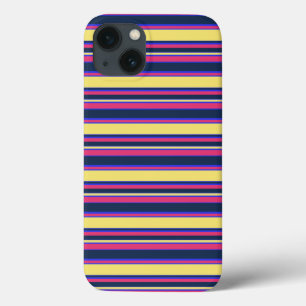 Pink, yellow and blue stripes Case-Mate iPhone cas 13 Case