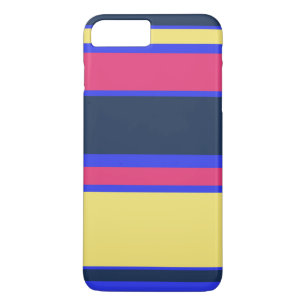 Pink, yellow and blue stripes iPhone 8 plus/7 plus case