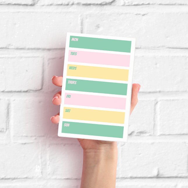 Pink, Yellow and Green Weekly Planner Sticky Notes (Creator Uploaded)