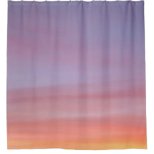 Pink, yellow, and purple cloudy sky shower curtain
