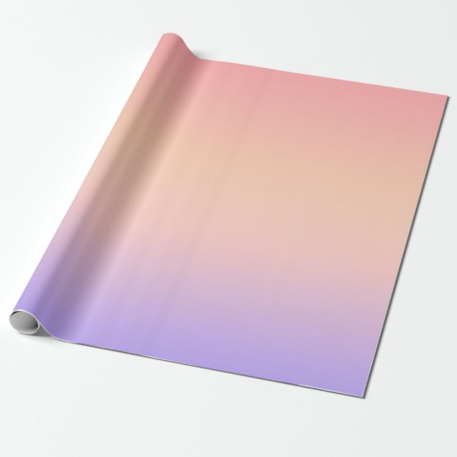 Pink yellow and purple gradient wrapping paper (Unrolled)