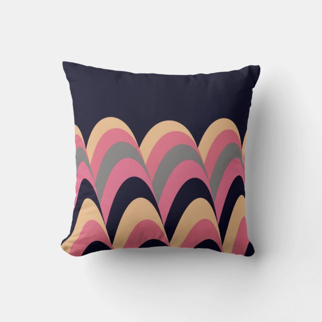 Pink Yellow Blue Stylish Pattern Cushion (Front)