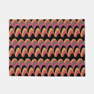 Pink Yellow Blue Stylish Pattern Doormat