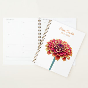 Pink & Yellow Bright Flower Personalised Planner